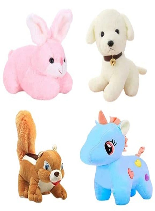 Future Shop Soft Elegant Animal Stuffed Plush Fur Soft Toy for Kids/Boys/Girls Best Birthday Gift for Children Combo Toy Set 4 - Image 1